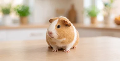 Cochon d'Inde en bonne santé, au pelage sain